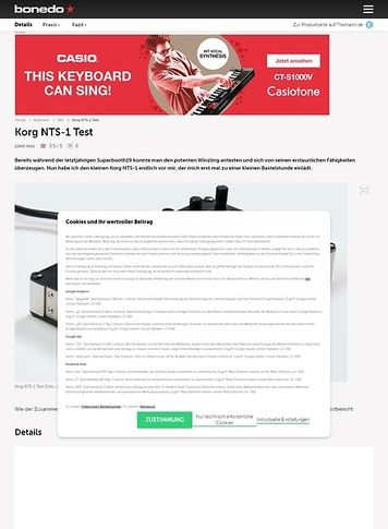 Bonedo.de Korg NTS-1 Bonedo.de Korg NTS-1