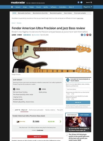 MusicRadar.com Fender American Ultra Precision and Jazz Bass MusicRadar.com Fender American Ultra Precision and Jazz Bass