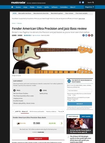 MusicRadar.com Fender American Ultra Precision and Jazz Bass MusicRadar.com Fender American Ultra Precision and Jazz Bass