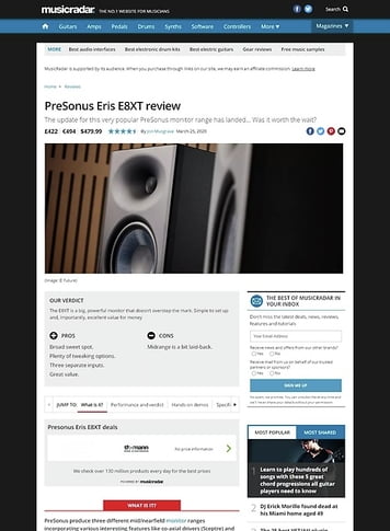 MusicRadar.com Presonus Eris E8 XT MusicRadar.com Presonus Eris E8 XT