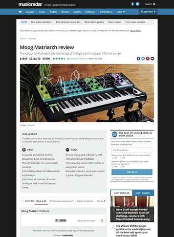 MusicRadar.com Moog Matriarch MusicRadar.com Moog Matriarch