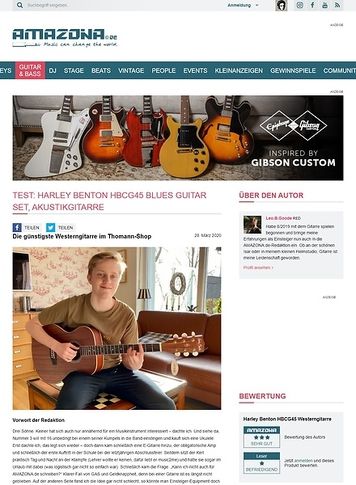 Amazona.de Harley Benton HBCG45 Blues Guitar Set Amazona.de Harley Benton HBCG45 Blues Guitar Set