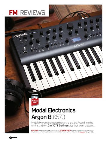 Future Music Modal Electronics Argon 8 Future Music Modal Electronics Argon 8
