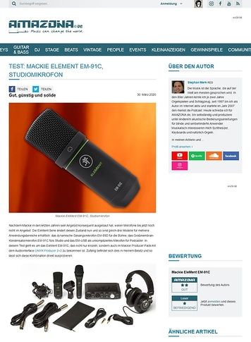 Amazona.de Mackie EleMent EM-91C Amazona.de Mackie EleMent EM-91C