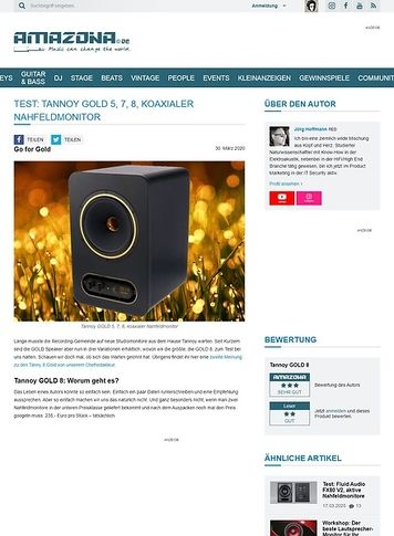 Amazona.de Tannoy GOLD 5, 7, 8 Amazona.de Tannoy GOLD 5, 7, 8