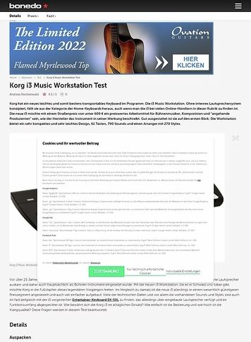 Bonedo.de Korg i3 Music Workstation Bonedo.de Korg i3 Music Workstation