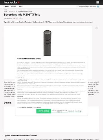 Bonedo.de Beyerdynamic M201TG Bonedo.de Beyerdynamic M201TG