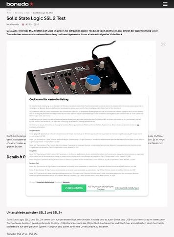 Bonedo.de Solid State Logic SSL 2 Bonedo.de Solid State Logic SSL 2