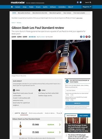 MusicRadar.com Gibson Slash Les Paul Standard MusicRadar.com Gibson Slash Les Paul Standard