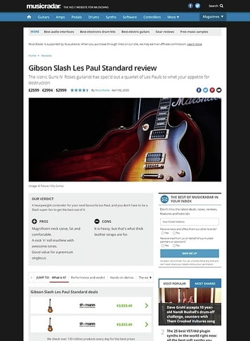 MusicRadar.com Gibson Slash Les Paul Standard MusicRadar.com Gibson Slash Les Paul Standard