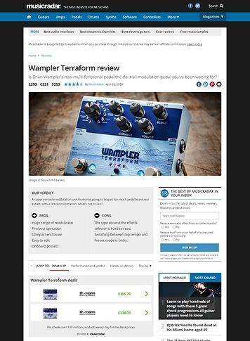 MusicRadar.com Wampler Terraform MusicRadar.com Wampler Terraform