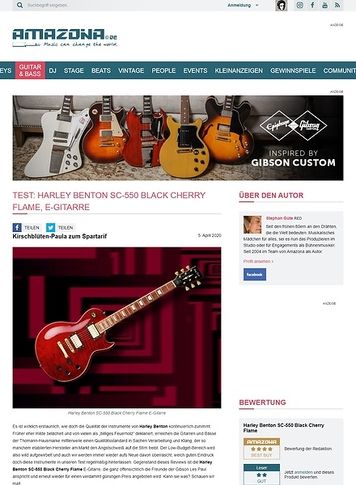 Amazona.de Harley Benton SC-550 Black Cherry Flame Amazona.de Harley Benton SC-550 Black Cherry Flame