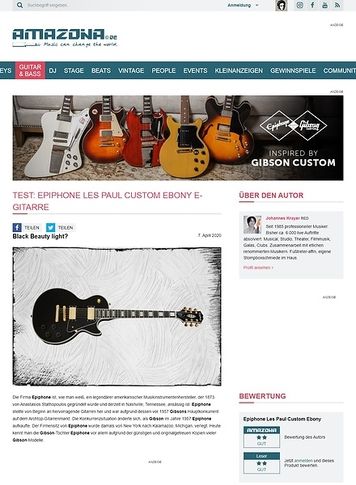Amazona.de Epiphone Les Paul Custom Ebony Amazona.de Epiphone Les Paul Custom Ebony
