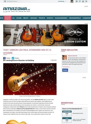 Amazona.de Gibson Les Paul Standard 50s GT Amazona.de Gibson Les Paul Standard 50s GT