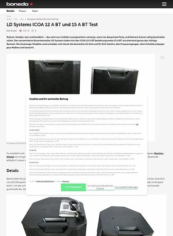 Bonedo.de LD Systems ICOA 12 A BT und 15 A BT Bonedo.de LD Systems ICOA 12 A BT und 15 A BT