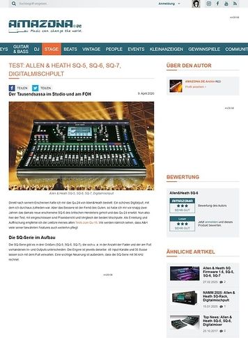 Amazona.de Allen & Heath SQ-5, SQ-6 & SQ-7 Amazona.de Allen & Heath SQ-5, SQ-6 & SQ-7