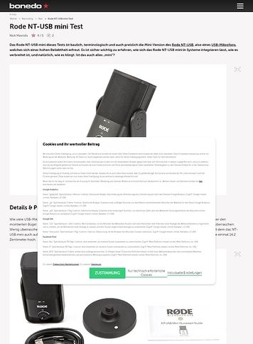 Bonedo.de Rode NT-USB mini Bonedo.de Rode NT-USB mini