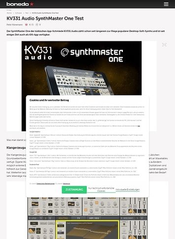 Bonedo.de KV331 Audio SynthMaster One Bonedo.de KV331 Audio SynthMaster One
