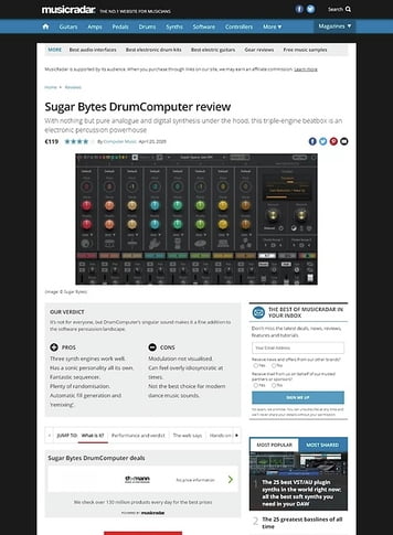 MusicRadar.com Sugar Bytes DrumComputer MusicRadar.com Sugar Bytes DrumComputer
