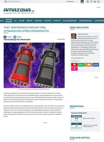 Amazona.de Sontronics Podcast Pro Amazona.de Sontronics Podcast Pro