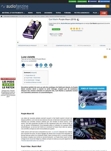 Audiofanzine.com Carl Martin Purple Moon (2019) Audiofanzine.com Carl Martin Purple Moon (2019)