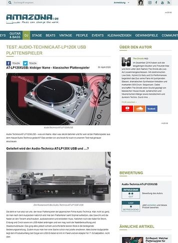 Amazona.de Audio-Technica AT-LP120XUSB Plattenspieler Amazona.de Audio-Technica AT-LP120XUSB Plattenspieler