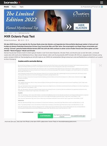 Bonedo.de MXR Octavio M267 Fuzz/Octave Bonedo.de MXR Octavio M267 Fuzz/Octave
