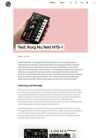 DJLAB Korg Nu:Tekt NTS-1 DJLAB Korg Nu:Tekt NTS-1