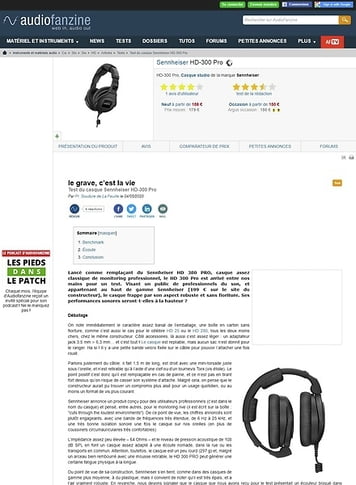 Audiofanzine.com Sennheiser HD-300 Pro Audiofanzine.com Sennheiser HD-300 Pro