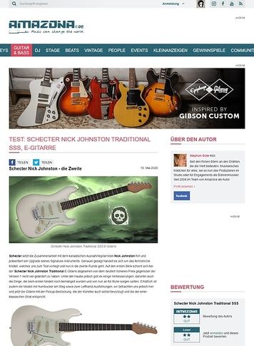 Amazona.de Schecter Nick Johnston Traditional SSS Amazona.de Schecter Nick Johnston Traditional SSS
