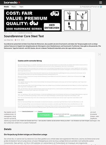 Bonedo.de Soundbrenner Core Steel Bonedo.de Soundbrenner Core Steel