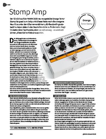Gitarre & Bass Orange Terror Stamp Gitarre & Bass Orange Terror Stamp