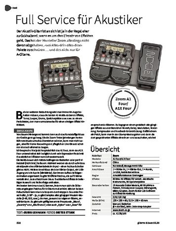 Gitarre & Bass Zoom A1 Four & A1X Four Gitarre & Bass Zoom A1 Four & A1X Four