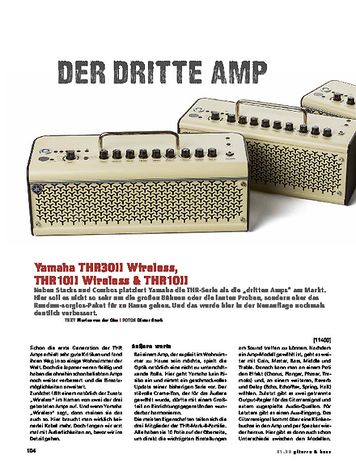 Gitarre & Bass Yamaha THR30IIW, THR10IIW & THR10II Gitarre & Bass Yamaha THR30IIW, THR10IIW & THR10II