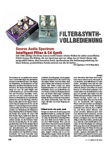 Gitarre & Bass Source Audio Spectrum Intelligent Filter & C4 Synth Gitarre & Bass Source Audio Spectrum Intelligent Filter & C4 Synth