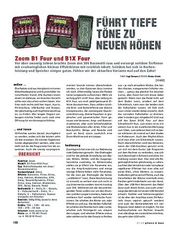 Gitarre & Bass Zoom B1 Four & B1X Four Gitarre & Bass Zoom B1 Four & B1X Four