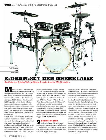 Sticks Pearl e/Merge EM-53HB e/Hybrid E-Drumset Sticks Pearl e/Merge EM-53HB e/Hybrid E-Drumset