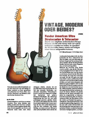 Gitarre & Bass Fender American Ultra Stratocaster & Telecaster, E-Gitarren Gitarre & Bass Fender American Ultra Stratocaster & Telecaster, E-Gitarren