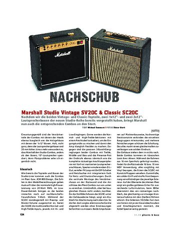 Gitarre & Bass Marshall MKII Studio Vintage SV20C & Classic SC20C, Röhren-Combos Gitarre & Bass Marshall MKII Studio Vintage SV20C & Classic SC20C, Röhren-Combos
