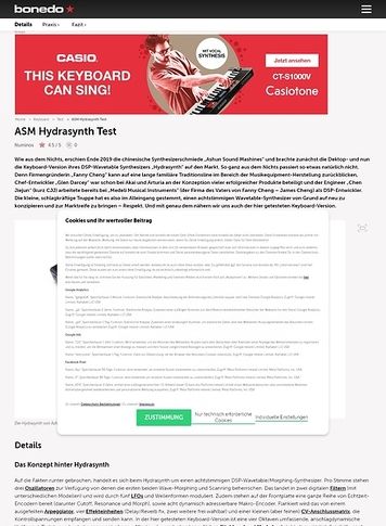 Bonedo.de Ashun Sound Machines Hydrasynth Bonedo.de Ashun Sound Machines Hydrasynth
