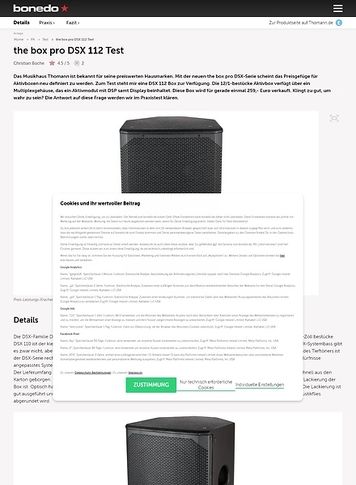 Bonedo.de the box pro DSX 112 Bonedo.de the box pro DSX 112