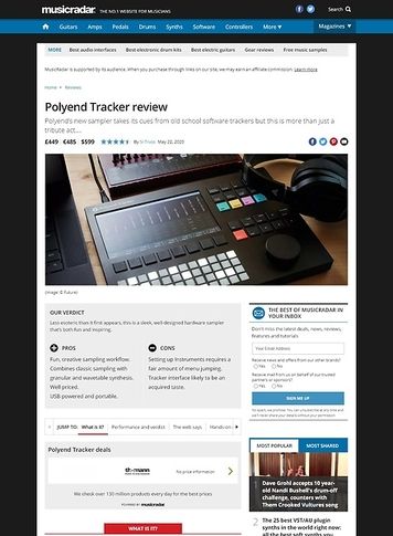 MusicRadar.com Polyend Tracker MusicRadar.com Polyend Tracker