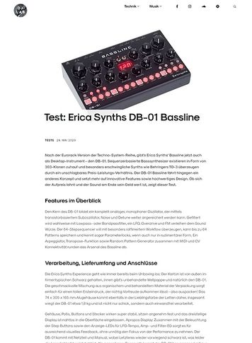 DJLAB Erica Synths DB-01 Bassline DJLAB Erica Synths DB-01 Bassline