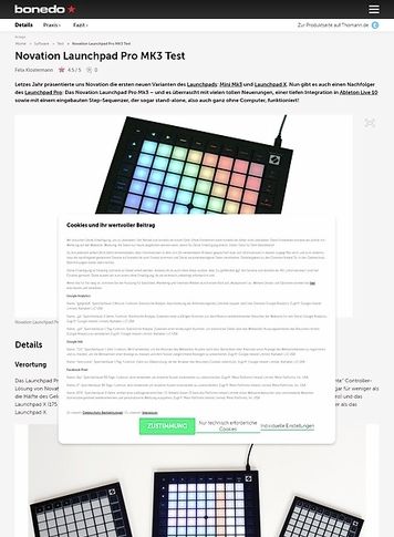 Bonedo.de Novation Launchpad Pro MK3 Bonedo.de Novation Launchpad Pro MK3