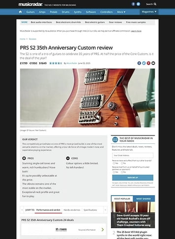 MusicRadar.com PRS S2 Custom 24 35th Anniversary MusicRadar.com PRS S2 Custom 24 35th Anniversary