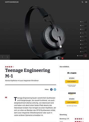 Kopfhoerer.de Teenage Engineering M-1 Headphone Kopfhoerer.de Teenage Engineering M-1 Headphone