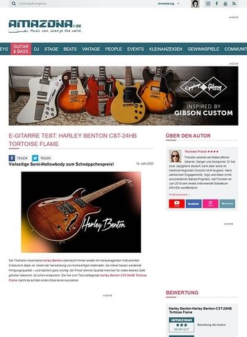 Amazona.de Harley Benton CST-24HB Tortoise Flame Amazona.de Harley Benton CST-24HB Tortoise Flame