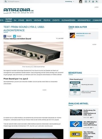 Amazona.de Prism Sound Lyra 2 Amazona.de Prism Sound Lyra 2