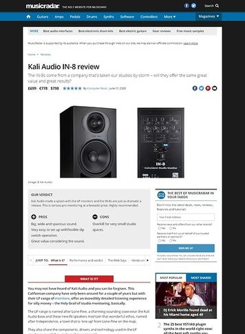 MusicRadar.com Kali Audio IN-8 MusicRadar.com Kali Audio IN-8