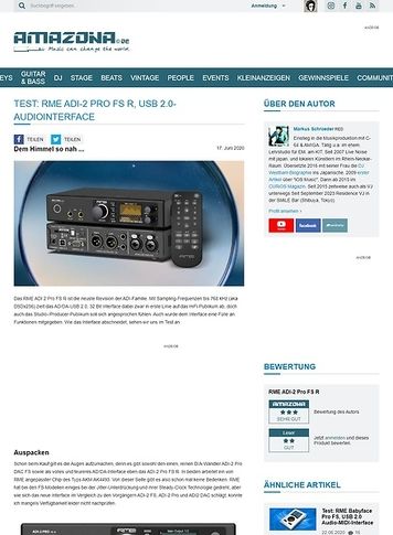 Amazona.de RME ADI-2 Pro FS R Amazona.de RME ADI-2 Pro FS R